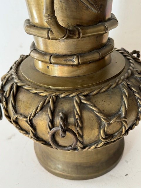 Vase En Bronze Asiatique Fin 19 ème -photo-4