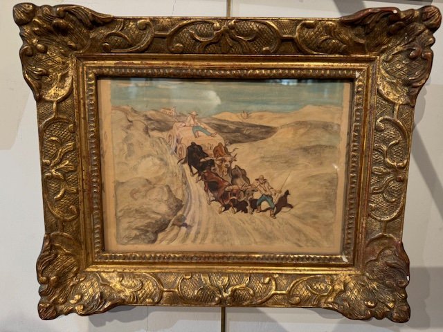 Watercolor Signed Emile Loubon