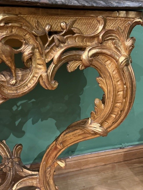 Louis XV Period Gilded Wood Console-photo-4