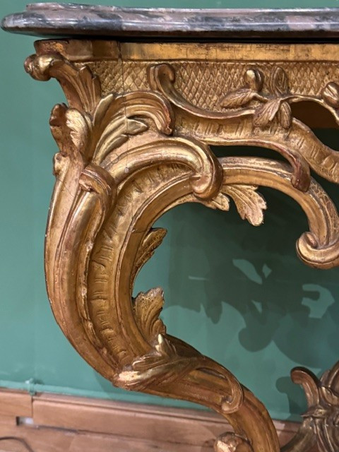 Louis XV Period Gilded Wood Console-photo-3