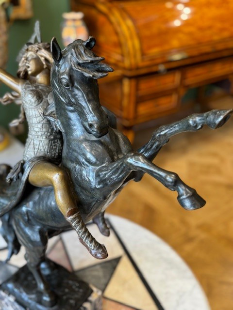 La Walkyrie en bronze signé Louis Chalon (1862-1915)-photo-1