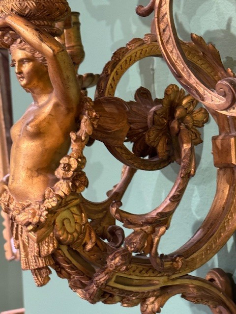 Pair Of Large Bronze Wall Sconces -photo-3