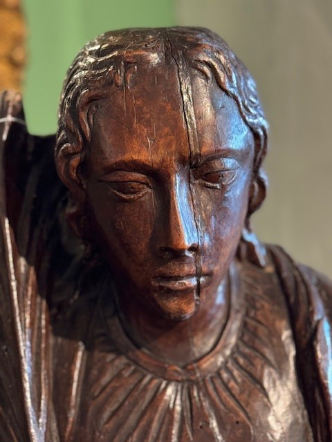 Pair Of 17th-century Statues Representing Saint John And Saint Catherine -photo-6