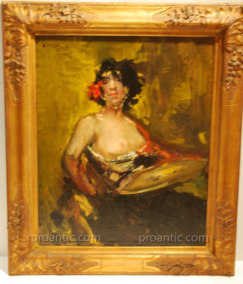 La Gitane signé Raymond Allègre 1857-1933-photo-1