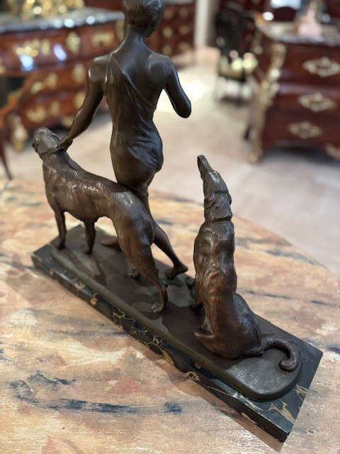 Art Deco Bronze Signed Louis Riché-photo-3