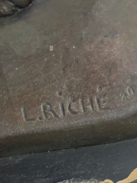Art Deco Bronze Signed Louis Riché-photo-1