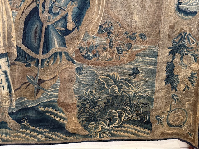 Tapisserie Flamande 17ème Représentant Cléopâtre -photo-3