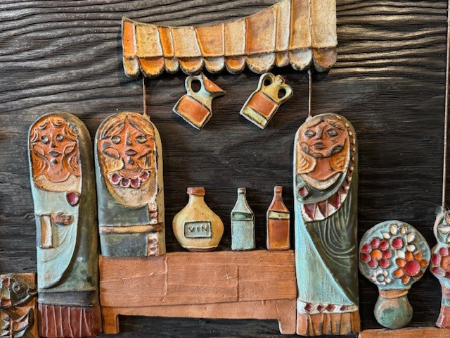 Tableau en céramique signé Zobel-photo-2