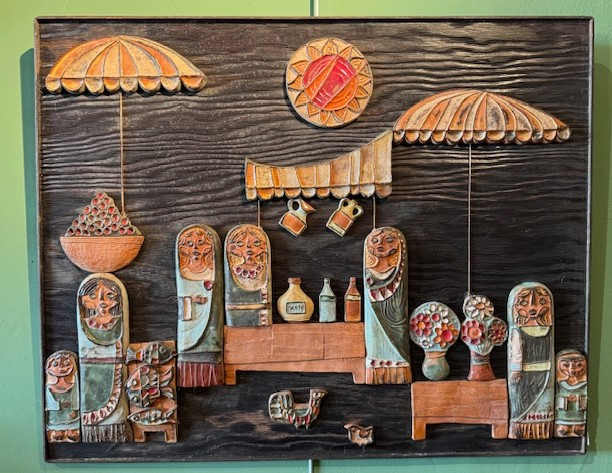 Tableau en céramique signé Zobel