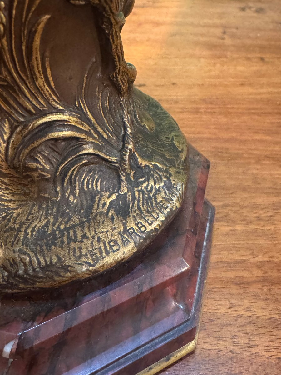 Paire de vases en bronze signés Barbedienne-photo-6