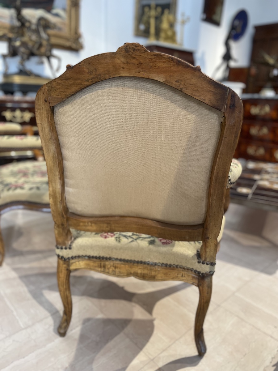 Paire de fauteuils style Louis XV-photo-4