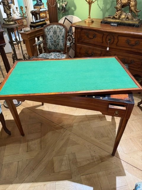 Table à jeux tric trac D'époque Louis XVI-photo-2