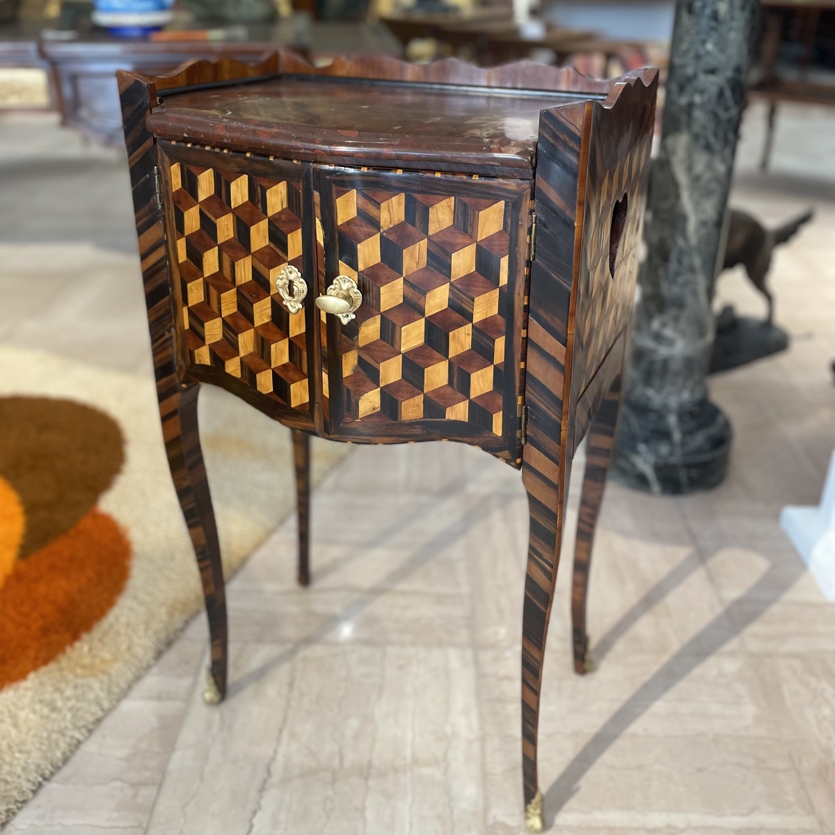 Transitional-period Nightstand - Attributed To Couleru