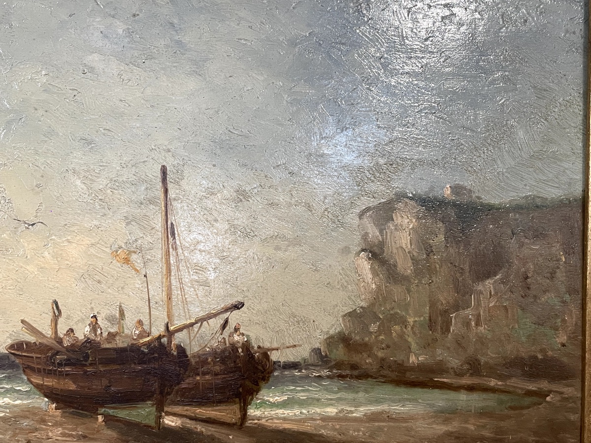 Painting "boats On The Beach" - Paul Seignon-photo-2