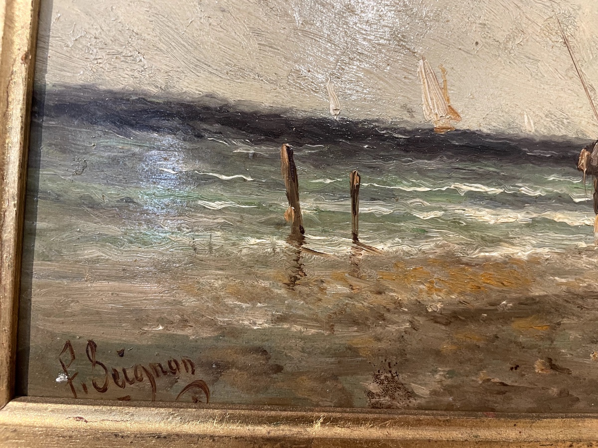 Painting "boats On The Beach" - Paul Seignon-photo-4