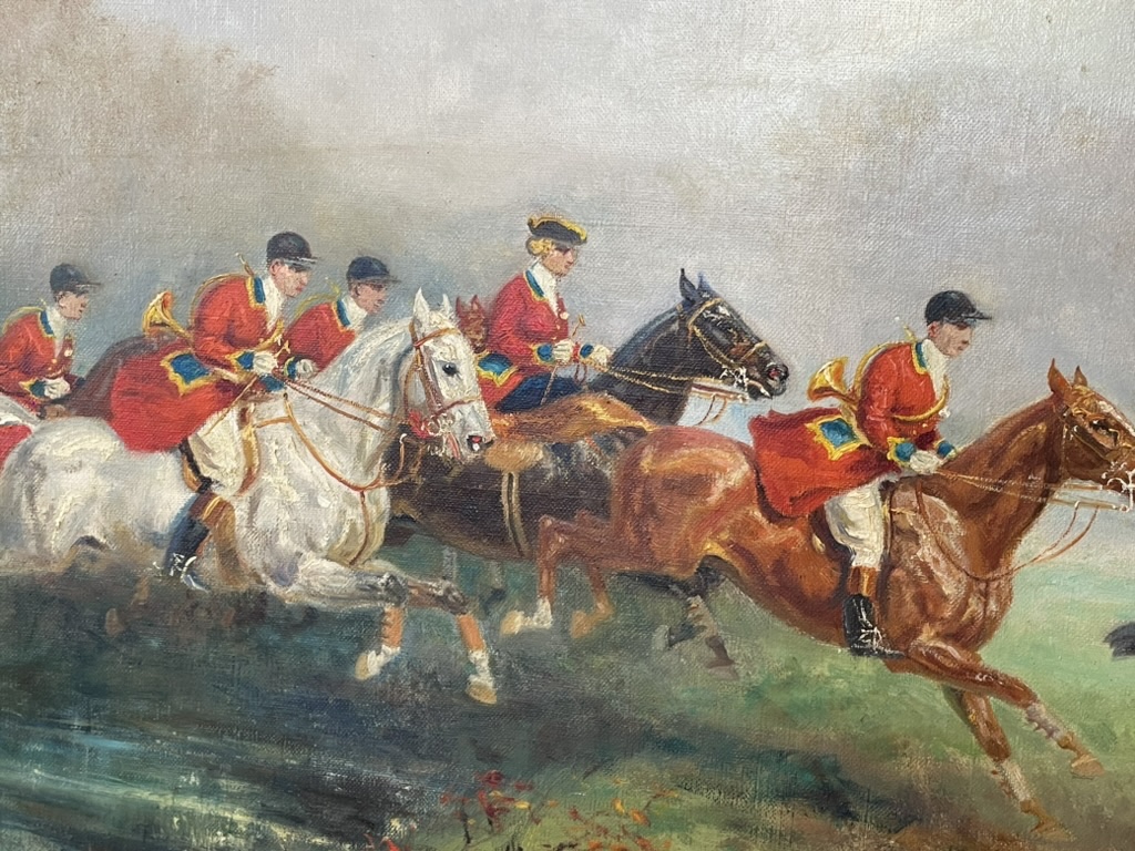 "La duchesse d'Uzès et l'Equipage de Bonnelles en forêt de Rambouillet" - Eugène Péchaubès-photo-3