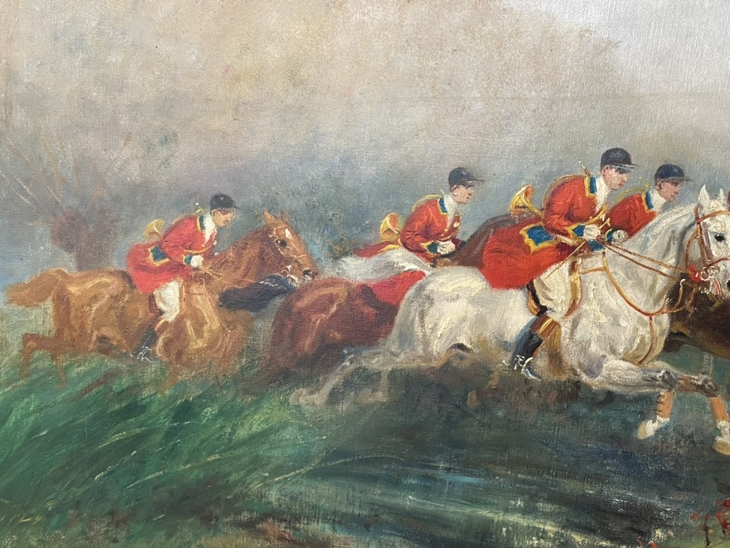 "La duchesse d'Uzès et l'Equipage de Bonnelles en forêt de Rambouillet" - Eugène Péchaubès-photo-4