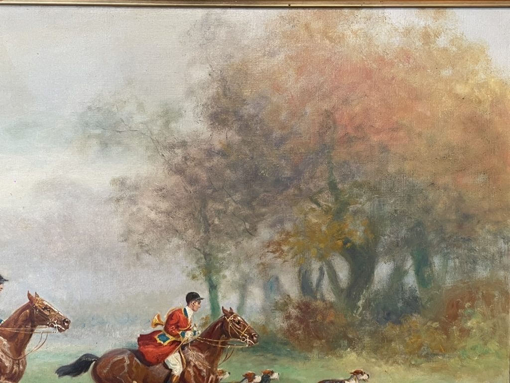 "La duchesse d'Uzès et l'Equipage de Bonnelles en forêt de Rambouillet" - Eugène Péchaubès-photo-1