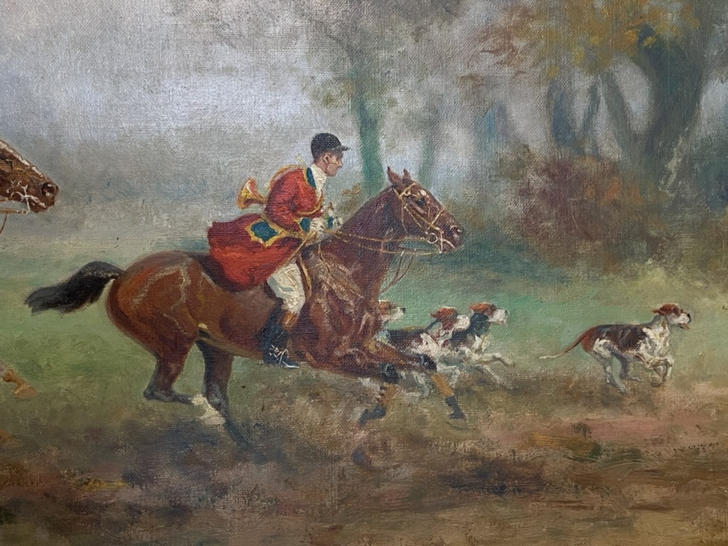 "La duchesse d'Uzès et l'Equipage de Bonnelles en forêt de Rambouillet" - Eugène Péchaubès-photo-3
