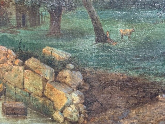 Paysage 19ème aux lavandières -photo-1
