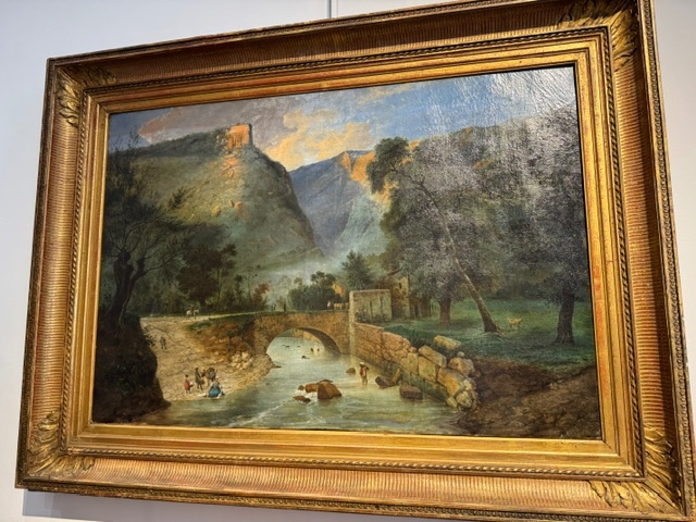 Paysage 19ème aux lavandières 