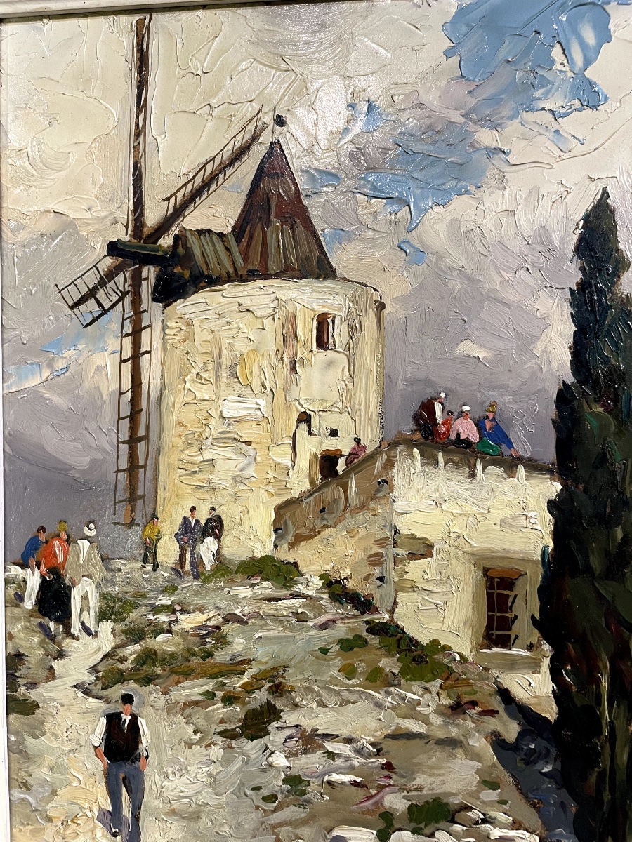 "Le Moulin de Daudet à Fontvielle" - Gustave Vidal-photo-2