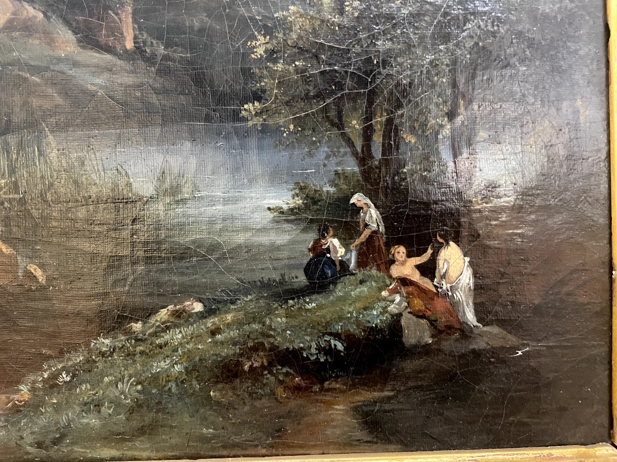 Tableau "Vue de Santa Scolastica, Subiaco" - Achille MICHALLON-photo-3