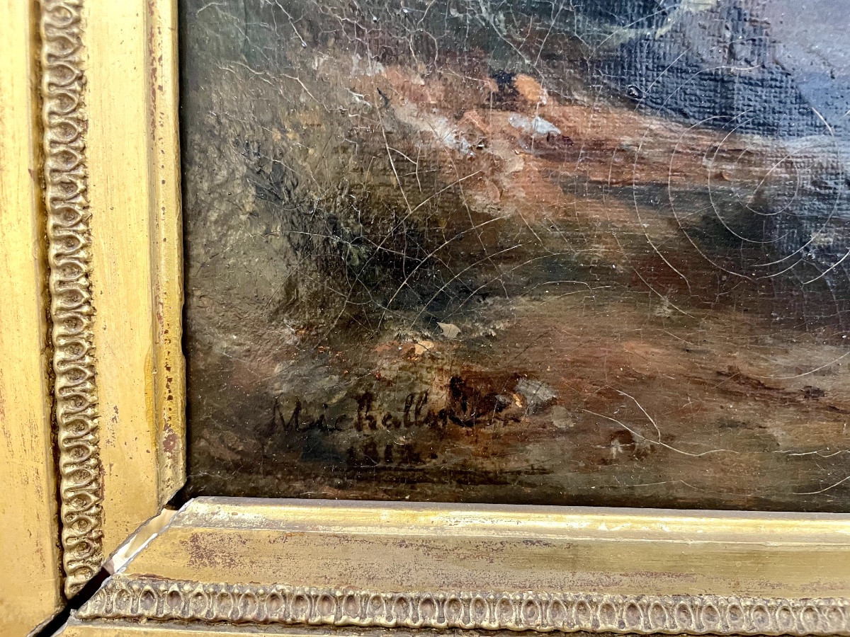 Tableau "Vue de Santa Scolastica, Subiaco" - Achille MICHALLON-photo-1