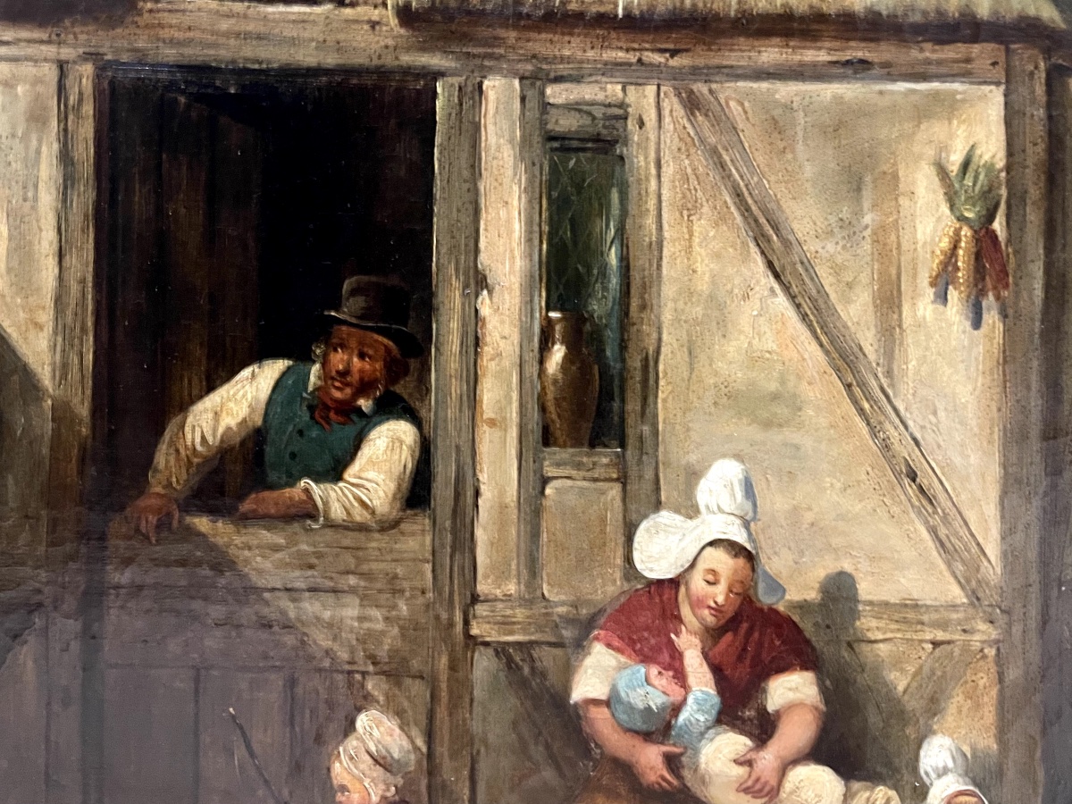 19th-century Clock Painting - The Inn-photo-1