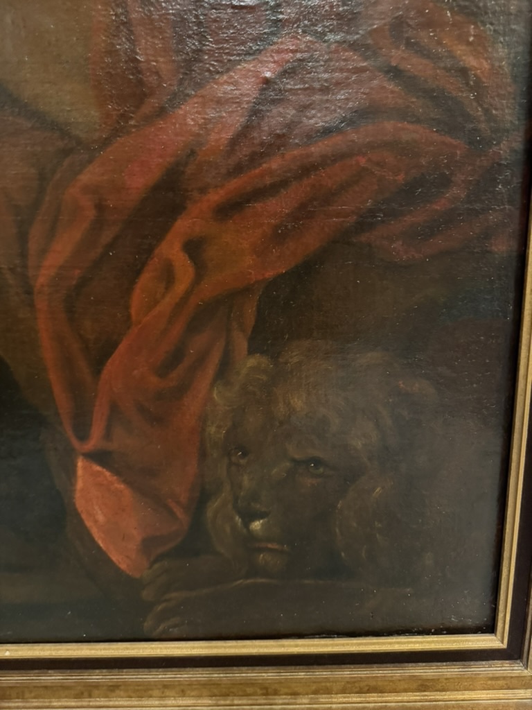 "Saint Jérôme écrivant" - Tableau 17ème siècle-photo-1