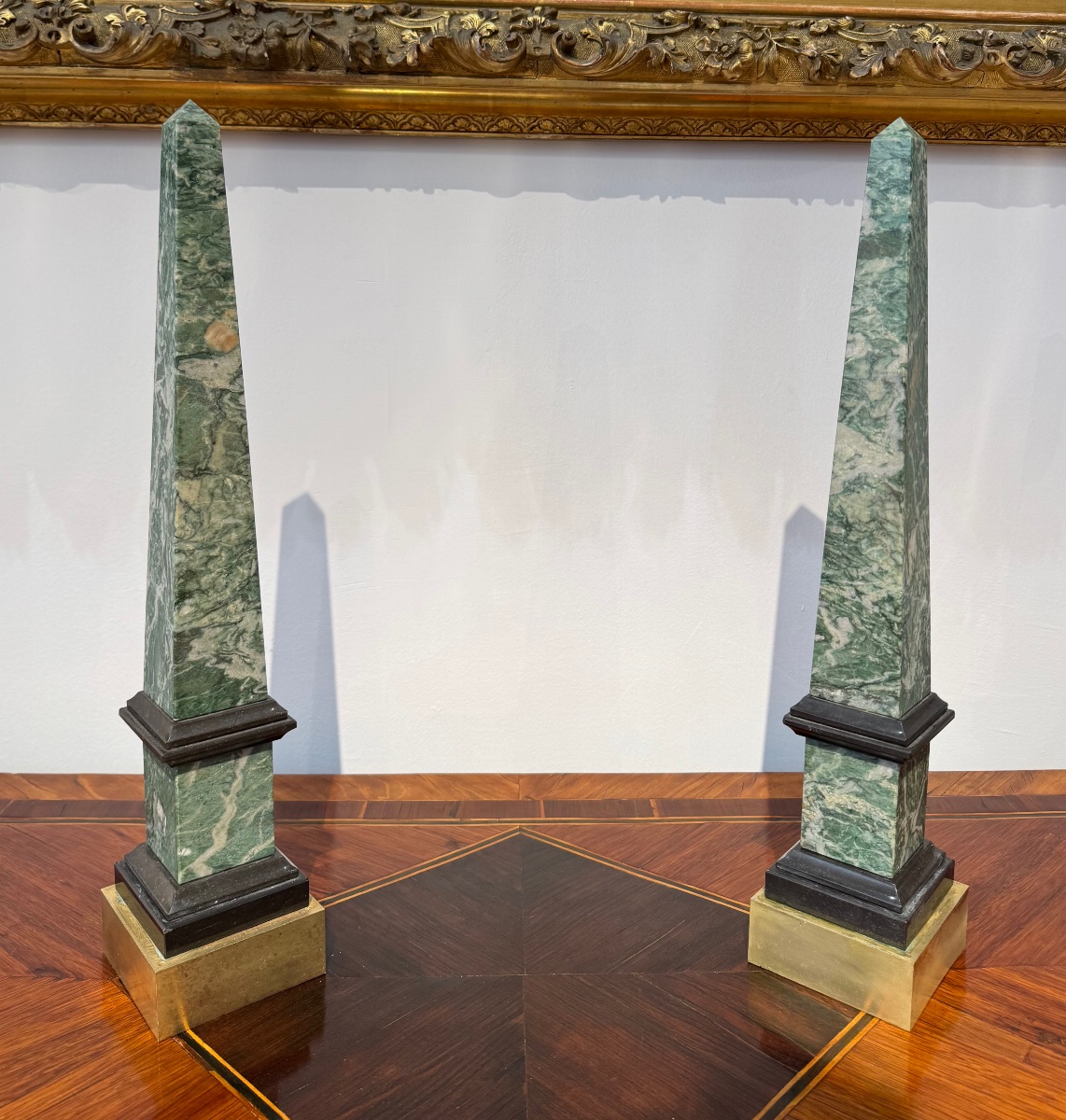 Pair Of Marble Obelisks – Empire Style-photo-4