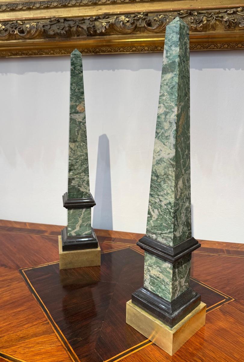 Pair Of Marble Obelisks – Empire Style