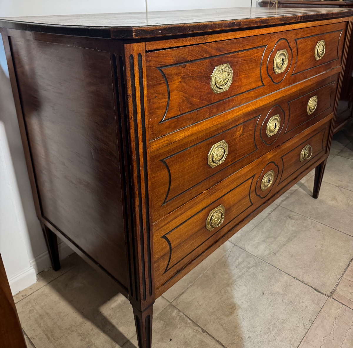 Commode-bureau nîmoise d'époque Louis XVI - Attribuée à Pillot-photo-4