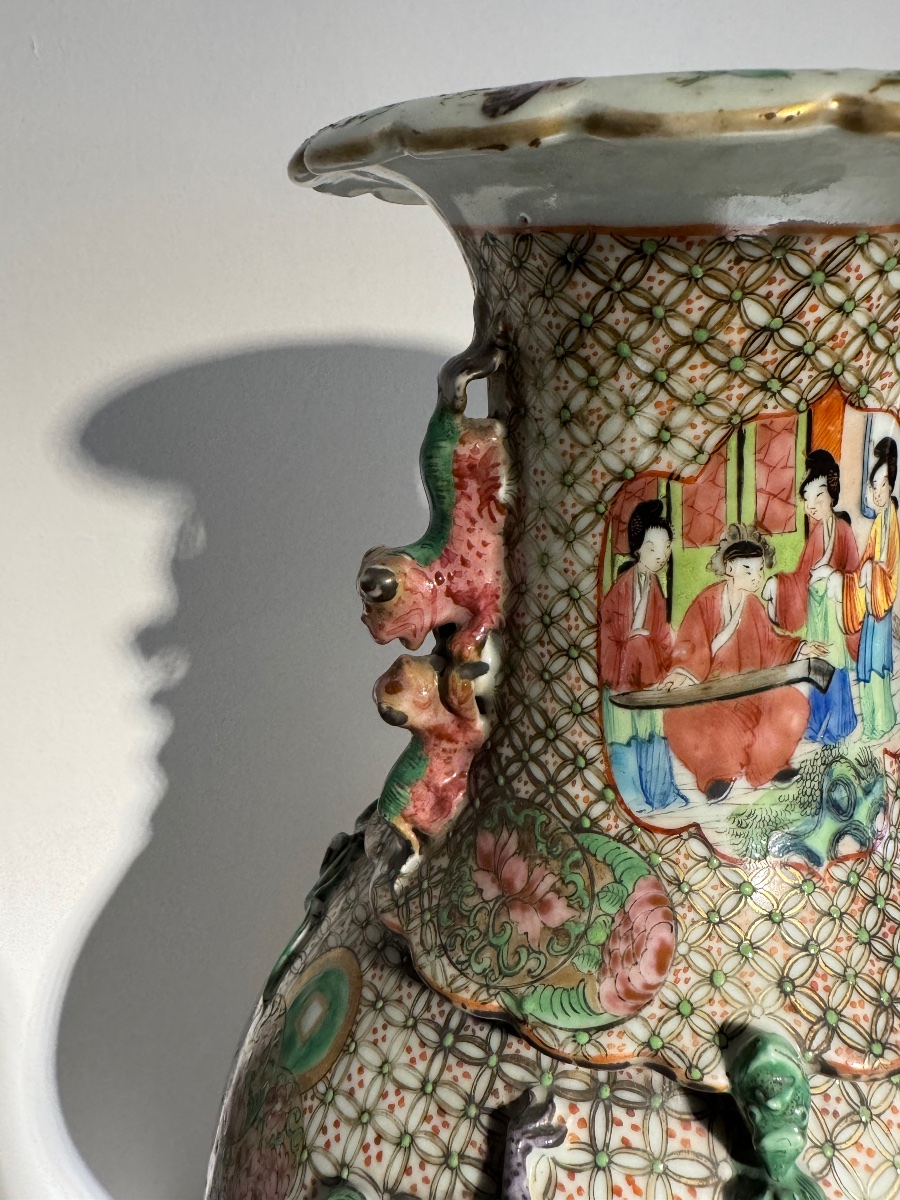 Chinese Canton Porcelain Vase—19th Century-photo-2