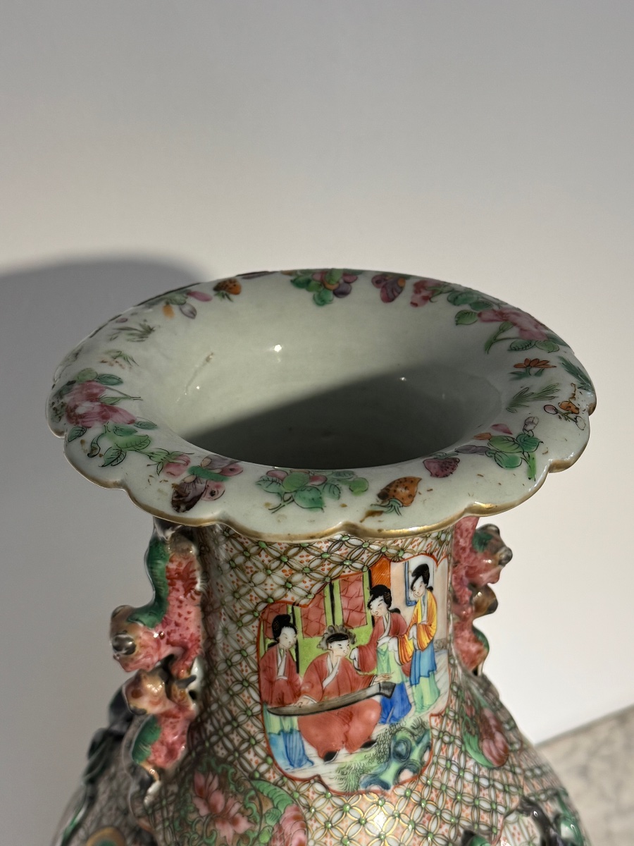 Chinese Canton Porcelain Vase—19th Century-photo-4