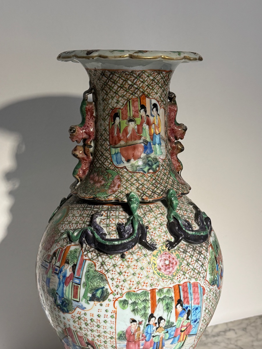 Chinese Canton Porcelain Vase—19th Century-photo-5