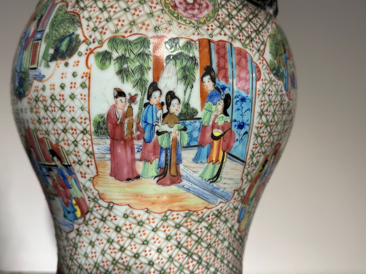 Chinese Canton Porcelain Vase—19th Century-photo-6