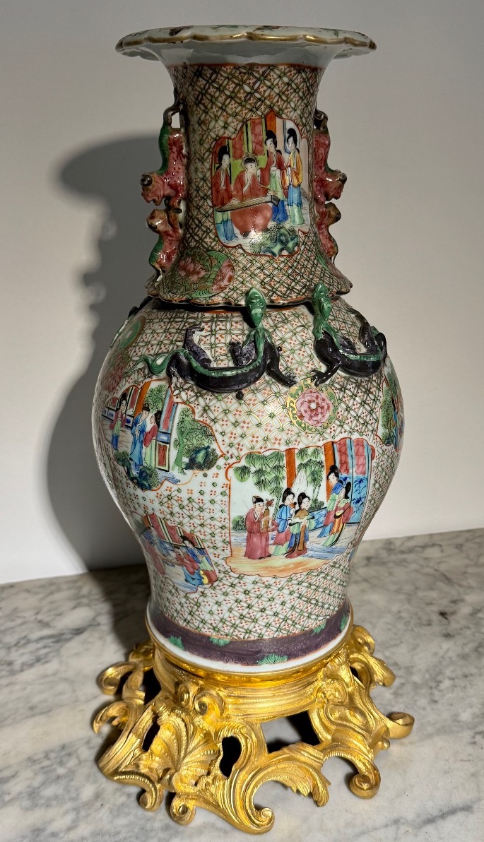 Chinese Canton Porcelain Vase—19th Century
