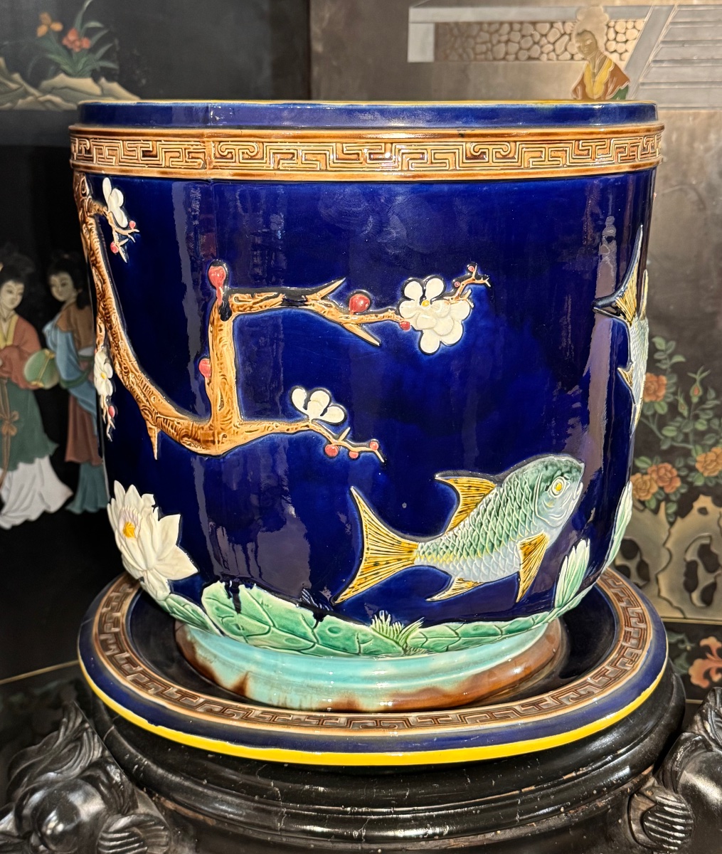 Glazed Ceramic Jar With Japonist Decoration – Attributed To Joseph Holdcroft-photo-2