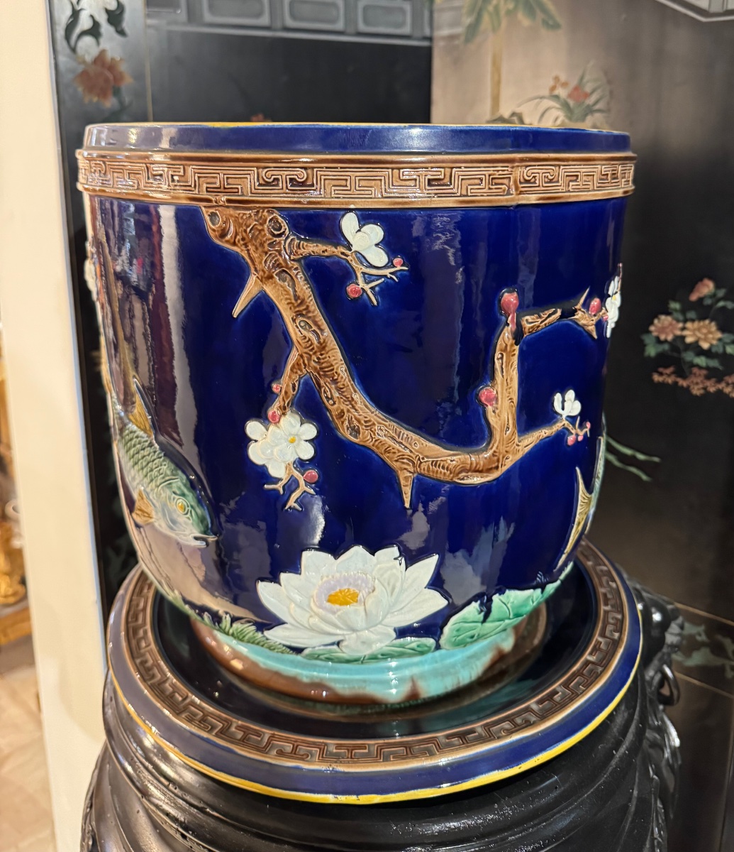 Glazed Ceramic Jar With Japonist Decoration – Attributed To Joseph Holdcroft-photo-1