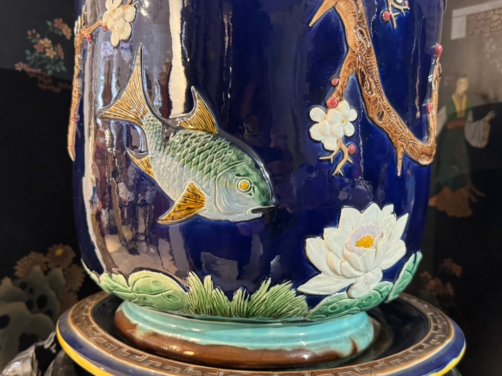 Glazed Ceramic Jar With Japonist Decoration – Attributed To Joseph Holdcroft-photo-6