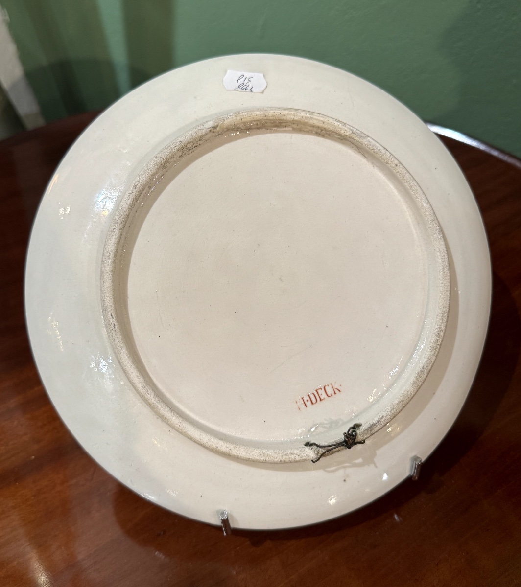 Plate With A Design Of Butterflies And Daisies - Théodore Deck-photo-4