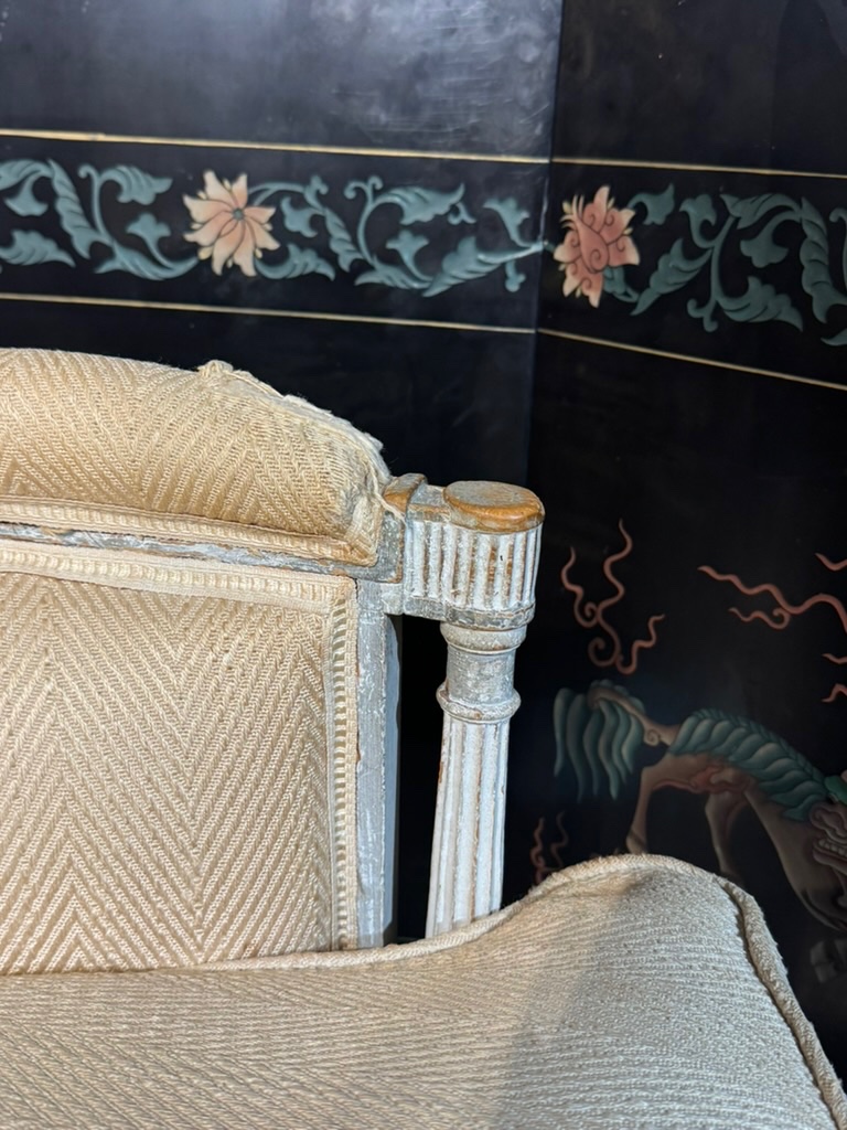 Antique Louis XVI-style Armchair -  Marked "j. Avisse"-photo-4