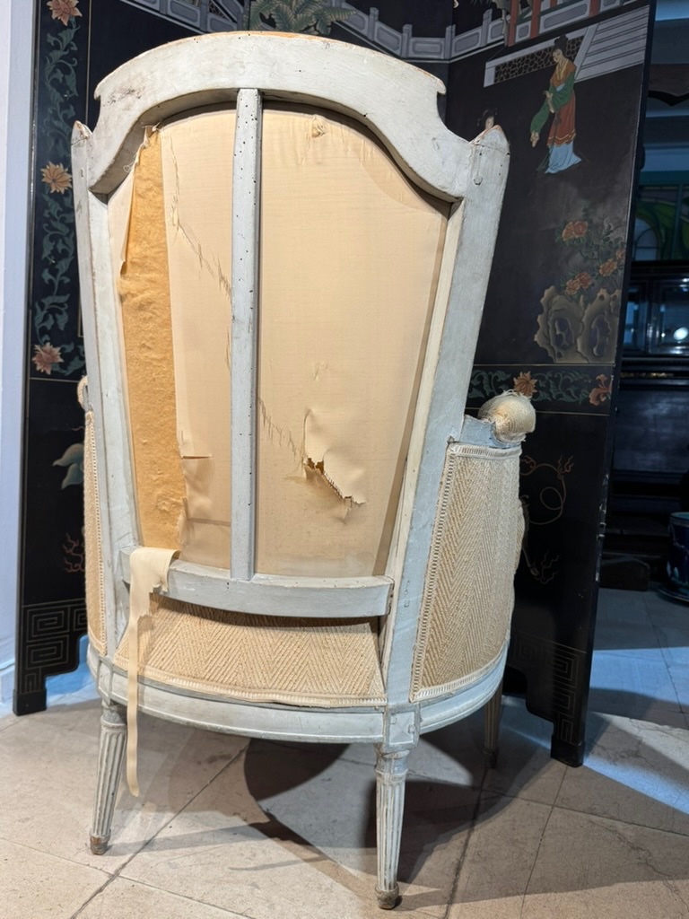 Antique Louis XVI-style Armchair -  Marked "j. Avisse"-photo-4