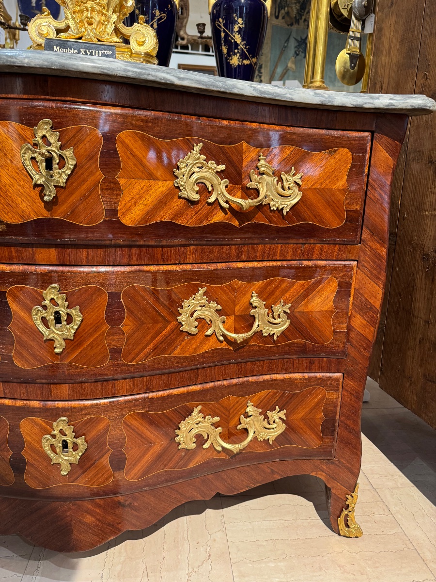 Paire de commodes d'époque Louis XV-photo-1