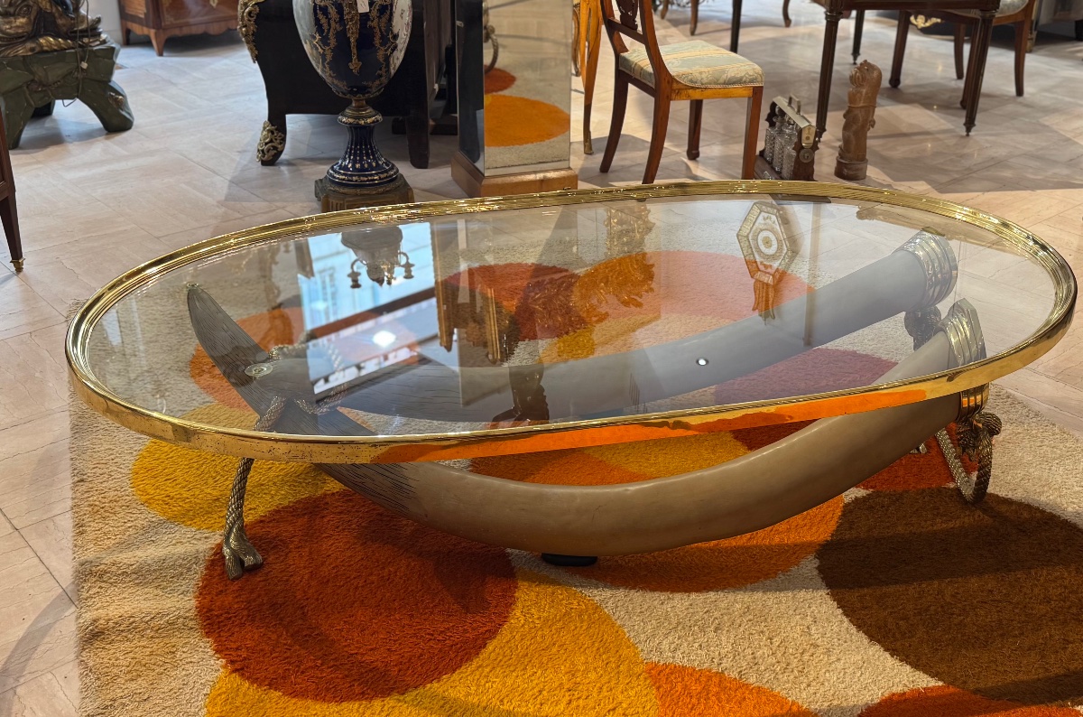 Table Basse Italo Valenti - Défenses d'éléphant (imitation)-photo-5