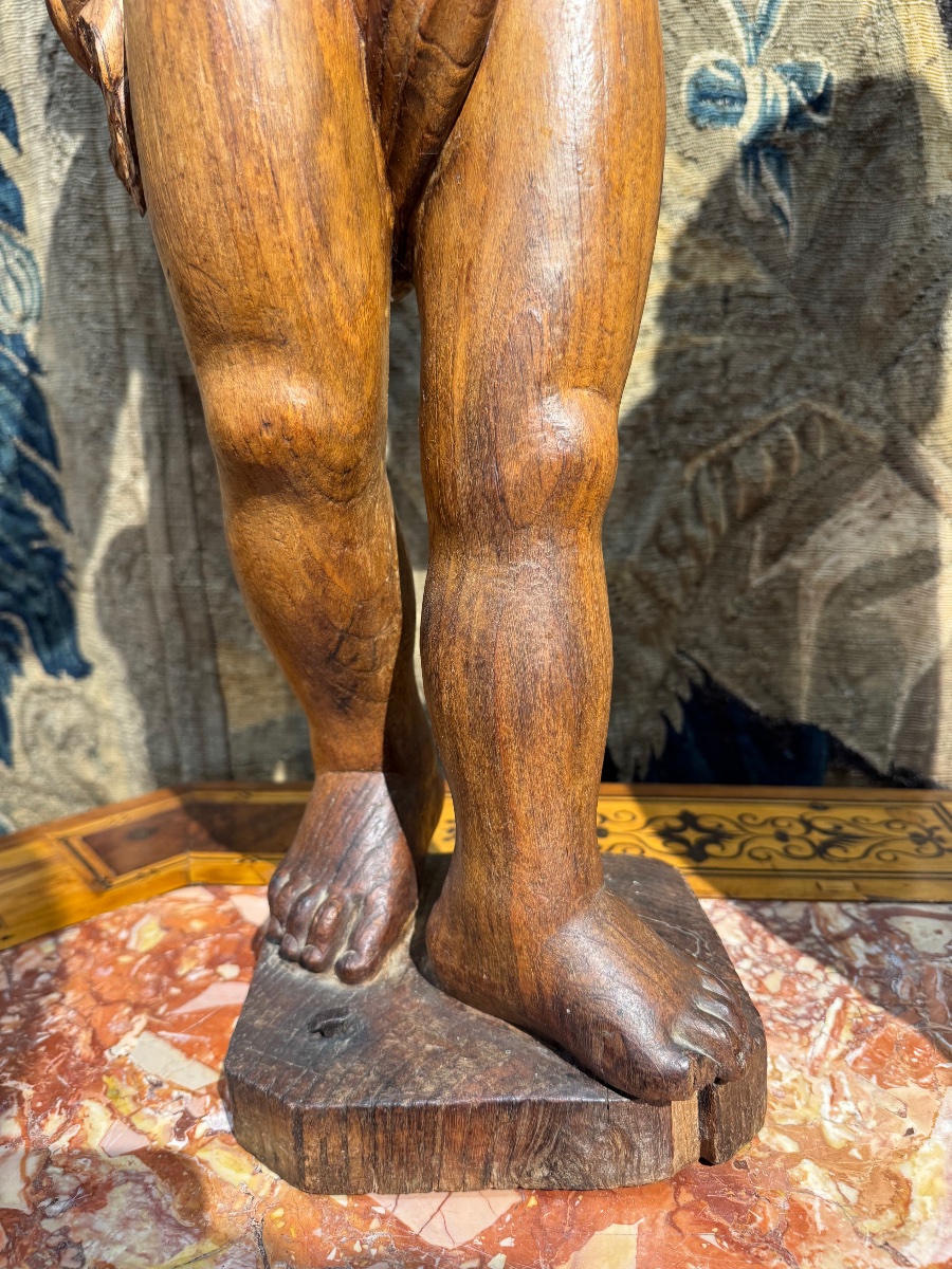 Paire de putti italiens  en bois sculpté - XVIIIème siècle-photo-3