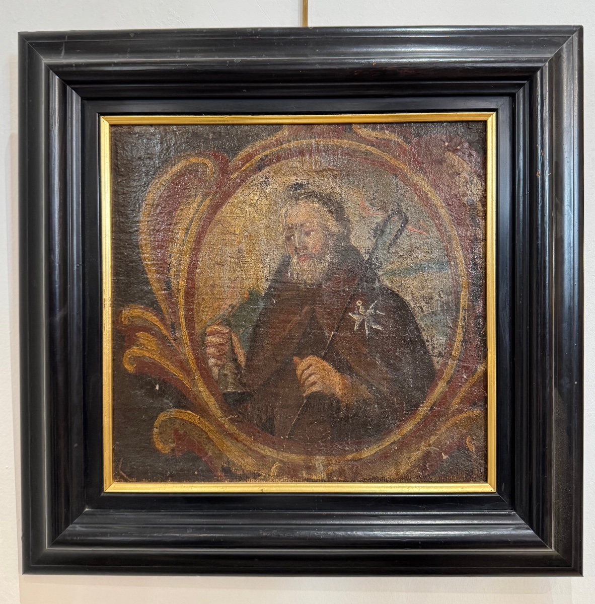 Tableau "Saint Antoine le Grand" - XVIIème siècle-photo-3