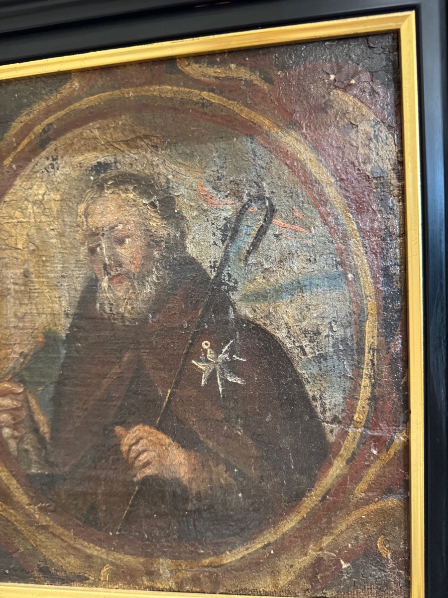 Tableau "Saint Antoine le Grand" - XVIIème siècle-photo-4