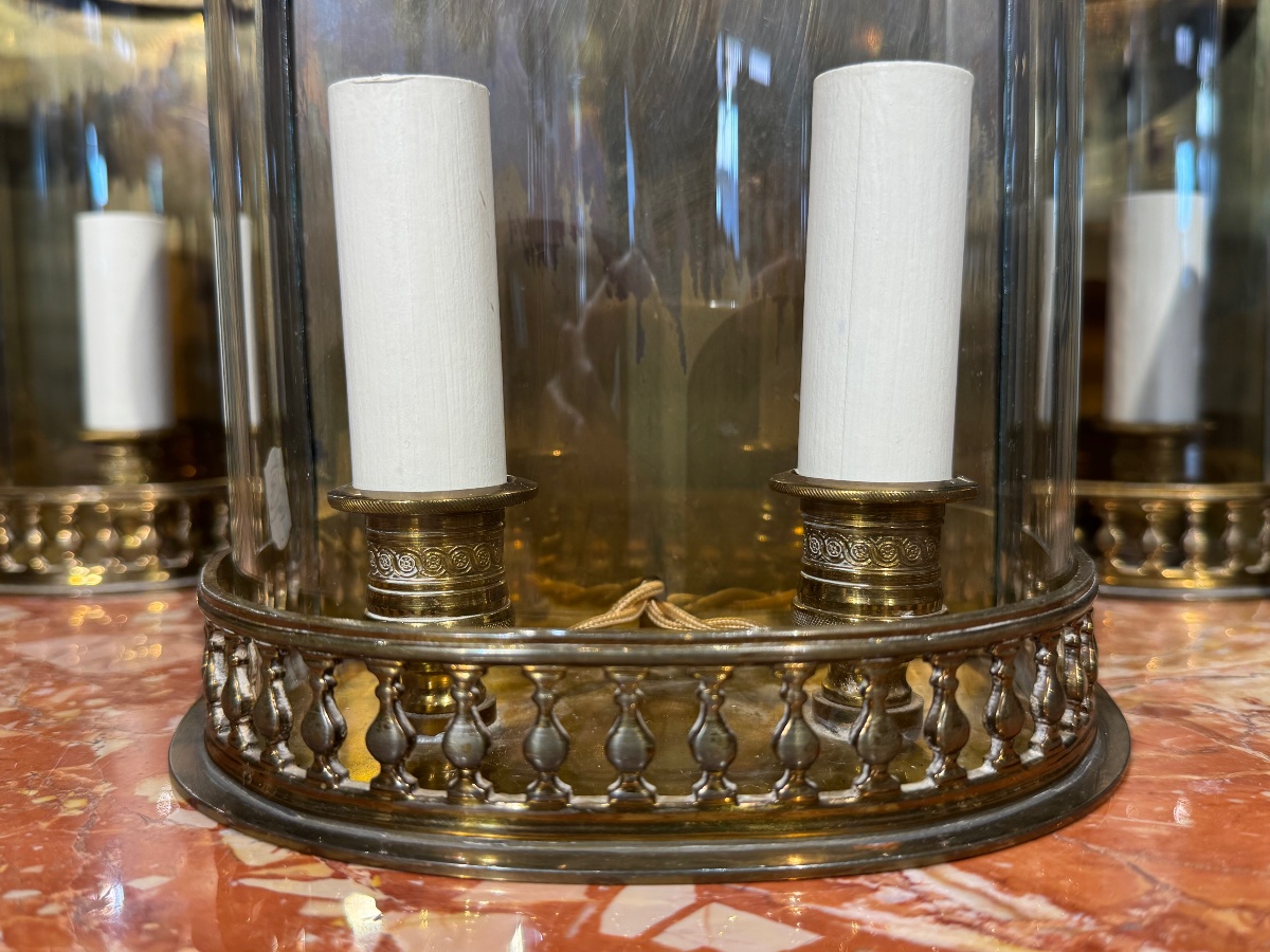 5 Lantern-shaped Wall Sconces - Willy Daro 1976-photo-2